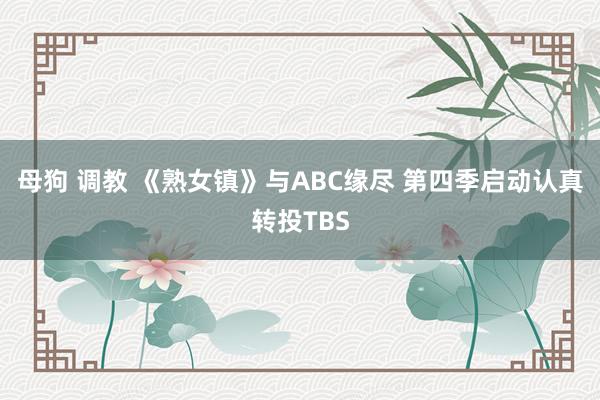 母狗 调教 《熟女镇》与ABC缘尽 第四季启动认真转投TBS