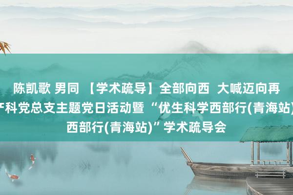 陈凯歌 男同 【学术疏导】全部向西  大喊迈向再十年——记妇产科党总支主题党日活动暨 “优生科学西部行(青海站)”学术疏导会