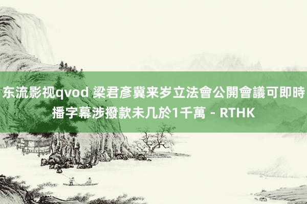 东流影视qvod 梁君彥冀来岁立法會公開會議可即時播字幕　涉撥款未几於1千萬 - RTHK