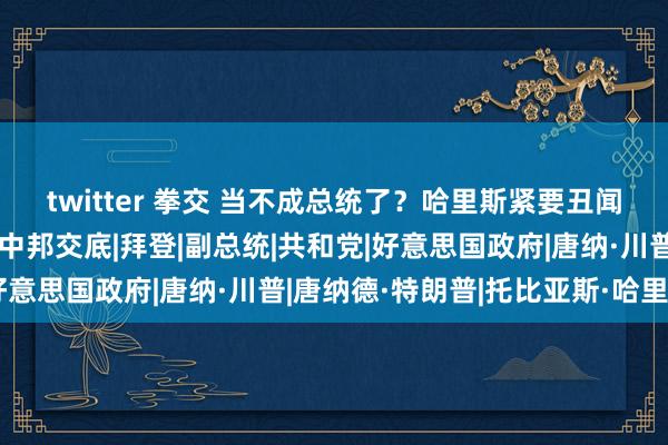 twitter 拳交 当不成总统了？哈里斯紧要丑闻曝光，特朗普已提前对中邦交底|拜登|副总统|共和党|好意思国政府|唐纳·川普|唐纳德·特朗普|托比亚斯·哈里斯