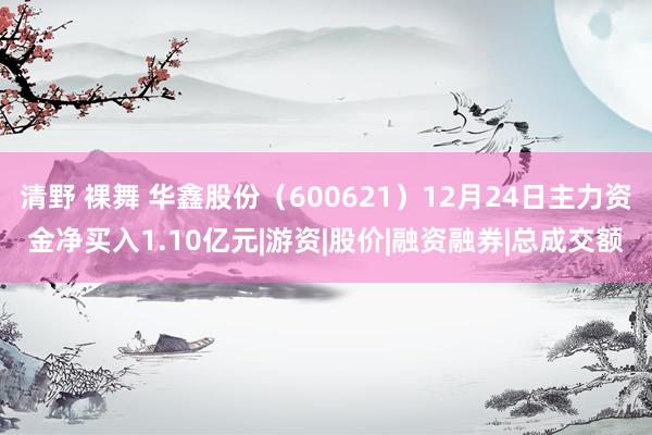 清野 裸舞 华鑫股份（600621）12月24日主力资金净买入1.10亿元|游资|股价|融资融券|总成交额